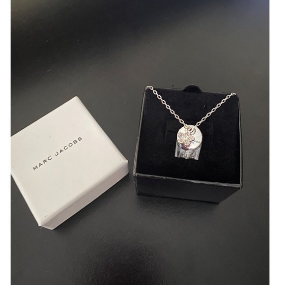 Marc Jacobs MJ Coin Crystal Pendant  Silver-Tone - Picture 4 of 4